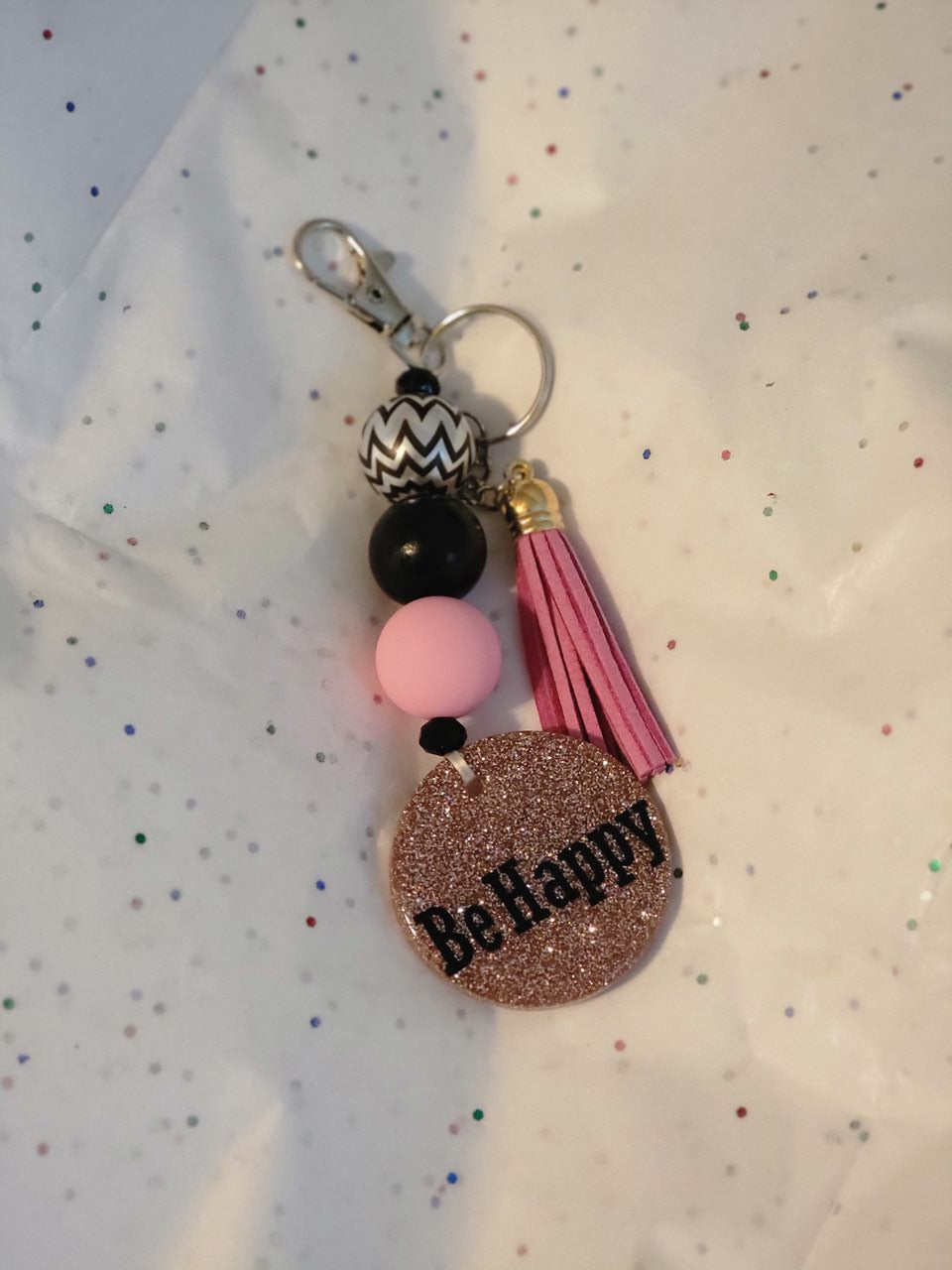 Bubblegum Bead Keychain